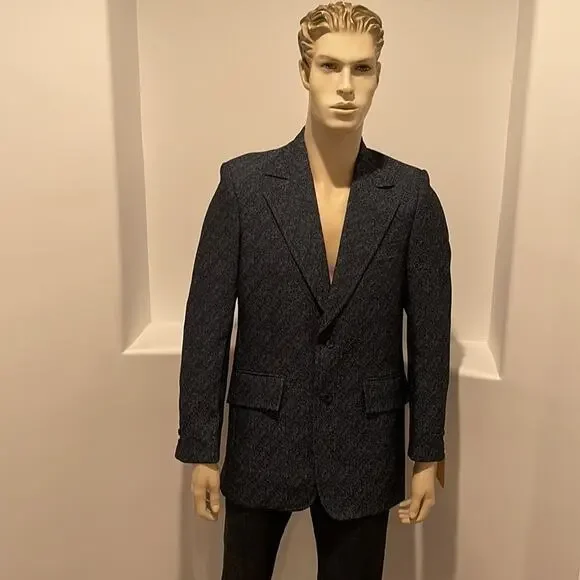 Vintage 1970'sMade in Japan Men’s Blazer/Sport Coat Blue Size 40 L